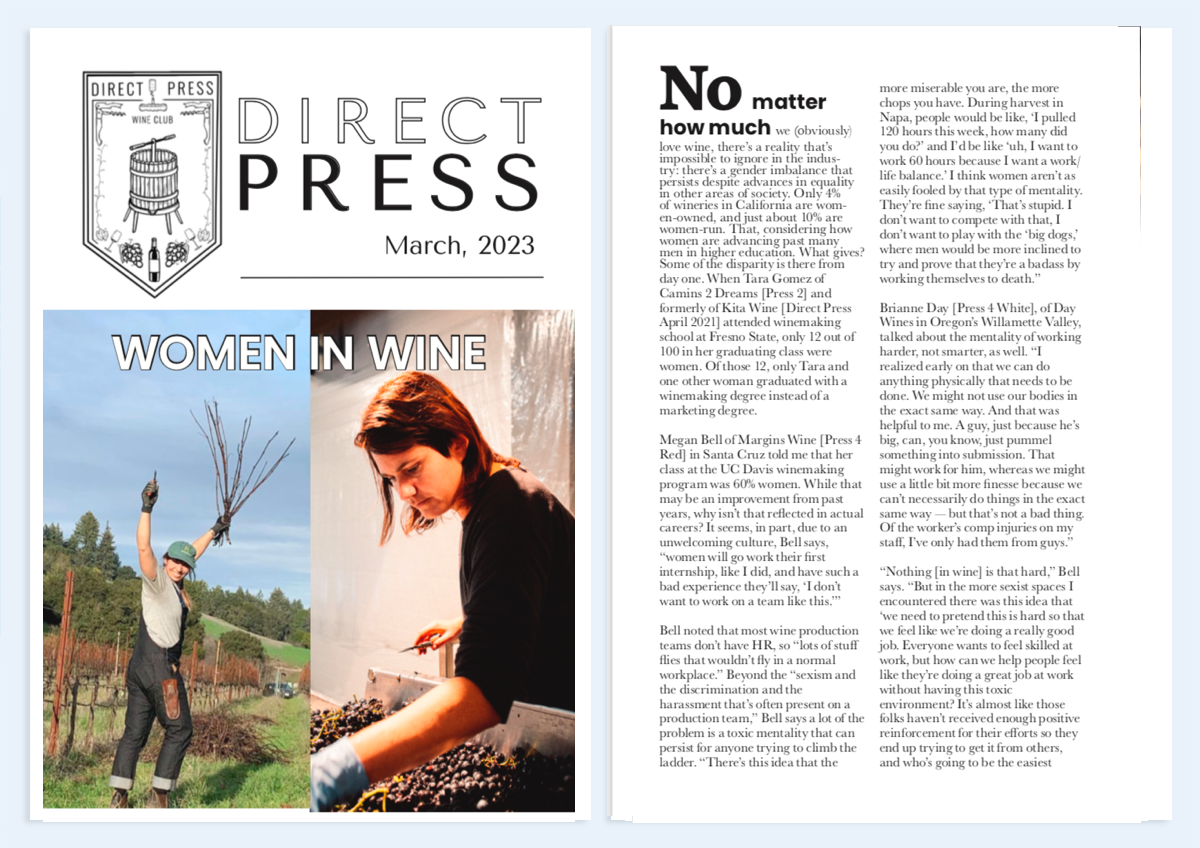 DIRECT PRESS March 2023 • WOMEN IN WINE Vanderbilt Ave Wine Merchants