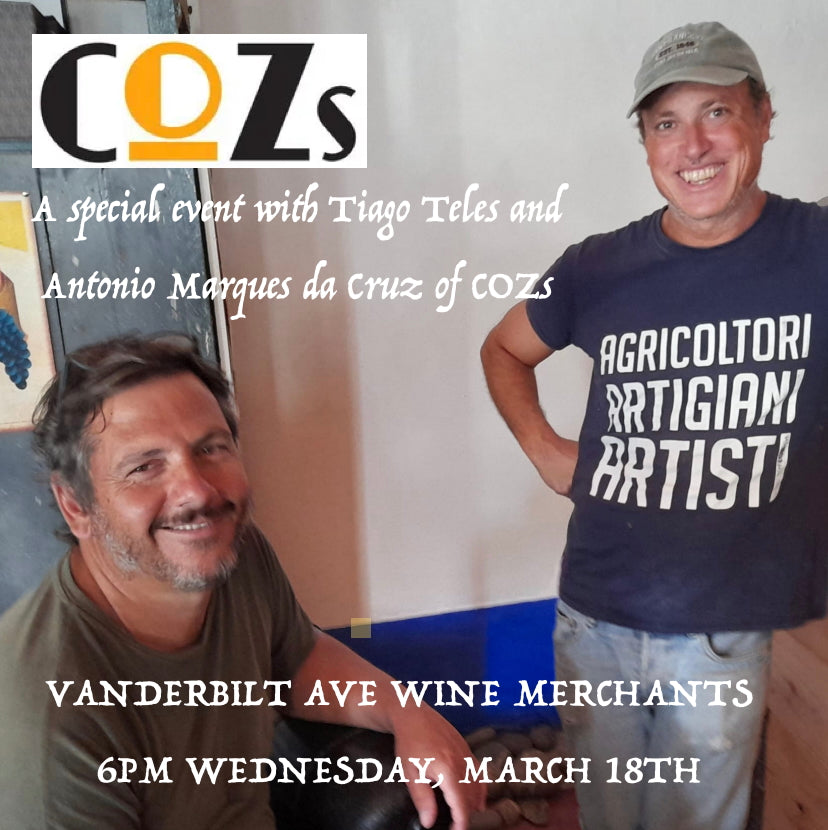 SPECIAL EVENT • Portuguese winemakers Antonio Marques-da-Cruz and Tiago Teles of COZs